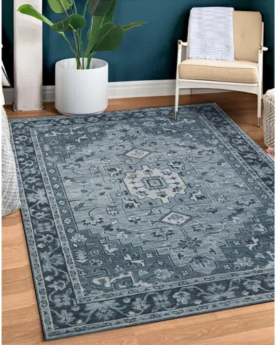 Obeetee Hand Knotted Tuscany Wool Rug In Blue
