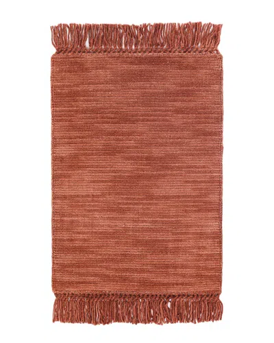 Obeetee Hand Loomed Eva Wool Rug In Red