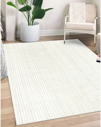 Obeetee Hand Loomed Jaipur Wool/some Rug In White