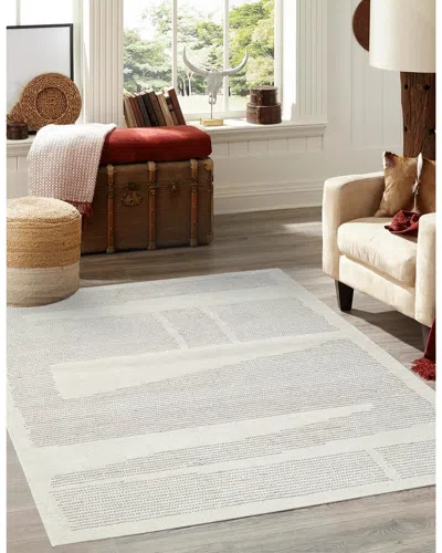 Obeetee Hand Loomed Jaipur Wool/some Rug In White