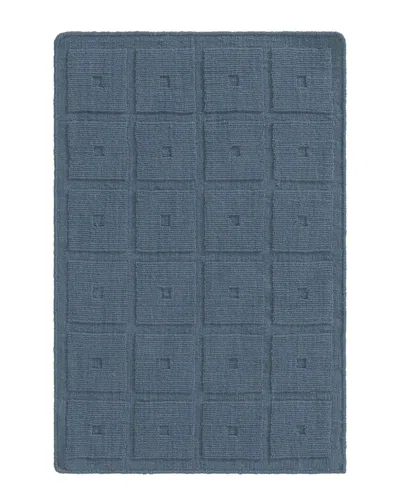 Obeetee Hand Loomed Luna Wool Rug In Blue