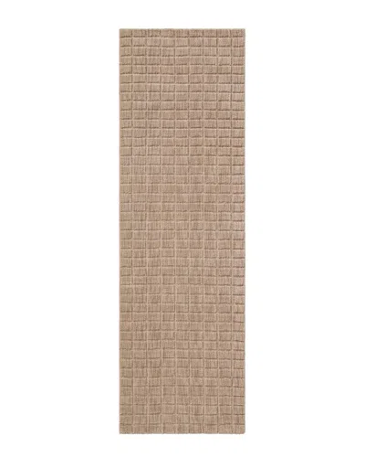 Obeetee Hand Loomed Luna Wool Rug In Brown