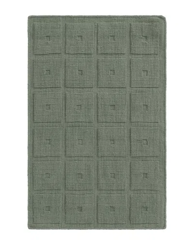 Obeetee Hand Loomed Luna Wool Rug In Green