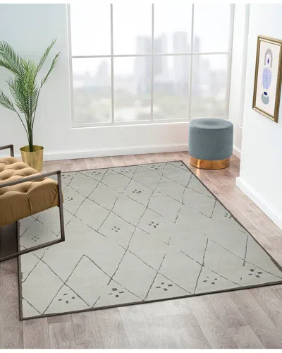 Obeetee Hand Tufted Adab Wool Rug In Gray