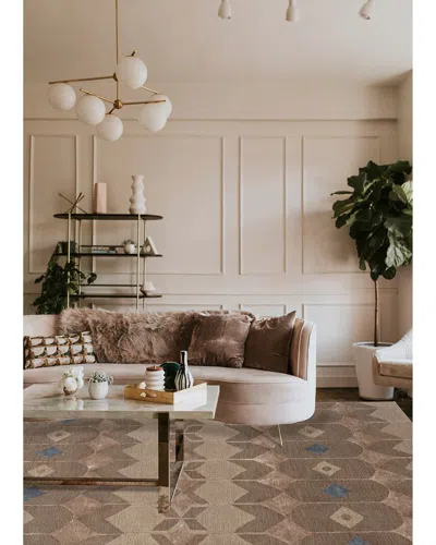 Obeetee Hand Tufted Aero Wool Rug In Brown