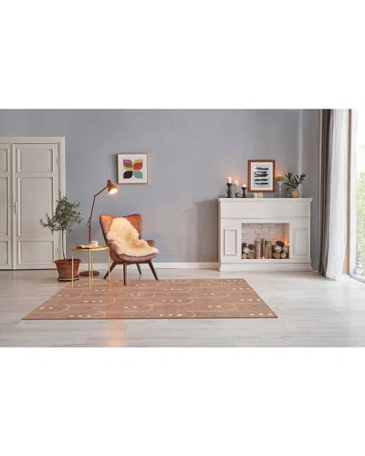 Obeetee Hand Tufted Aero Wool Rug In Brown