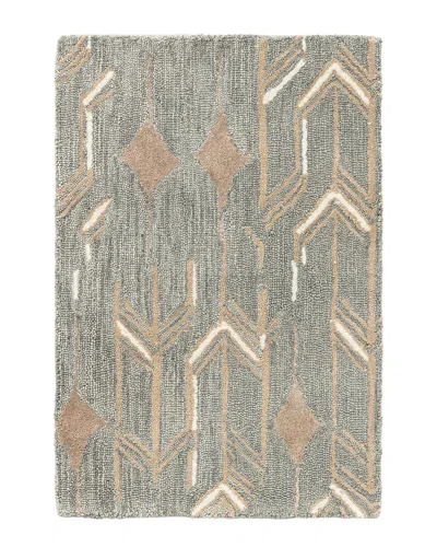 Obeetee Hand Tufted Aero Wool Rug In Gray