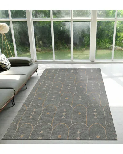 Obeetee Hand Tufted Aero Wool Rug In Gray