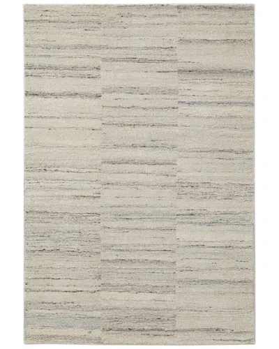 Obeetee Hand Tufted Dusk Wool Rug In White