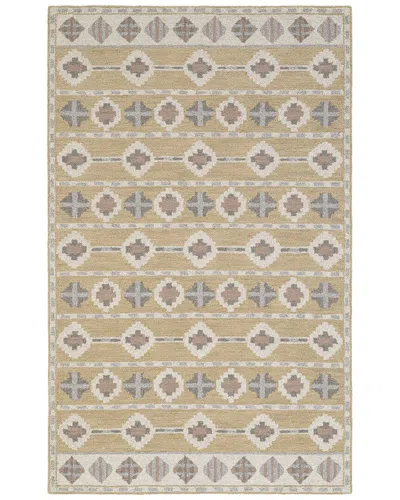 Obeetee Hand Tufted Freya Wool Rug In Gold