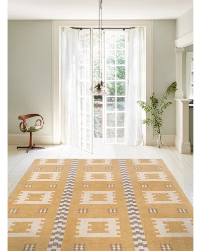 Obeetee Hand Tufted Freya Wool Rug In Orange