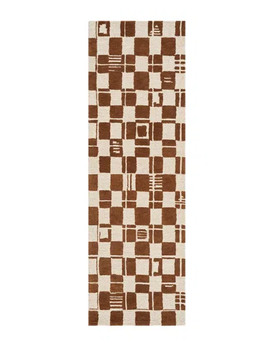 Obeetee Hand Tufted Freya Wool Rug In Brown