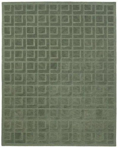 Obeetee Hand Tufted Jaipur Wool Rug In Green