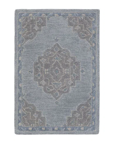 Obeetee Hand Tufted Noble Wool Rug In Blue