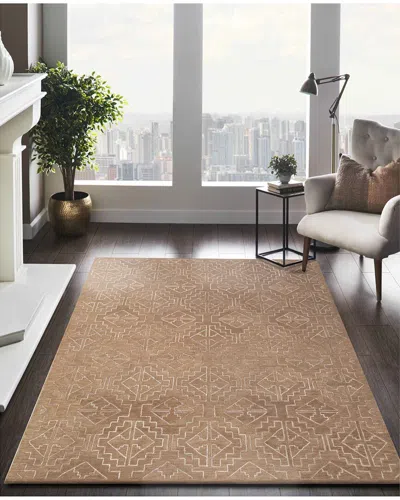 Obeetee Hand Tufted Nomad Wool Rug In Brown