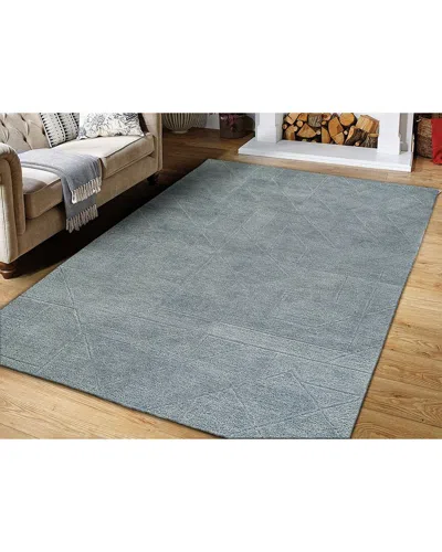Obeetee Hand Tufted Quartz Wool Rug In Blue