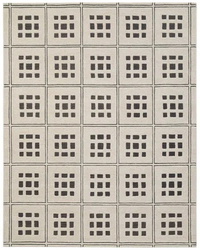 Obeetee Hand Tufted Requiem Wool Rug In White