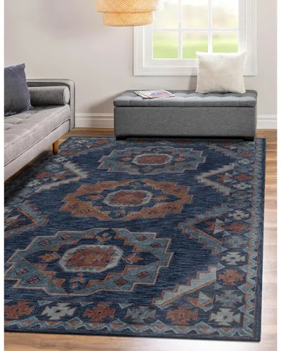 Obeetee Hand Tufted Reverie Wool Rug In Blue