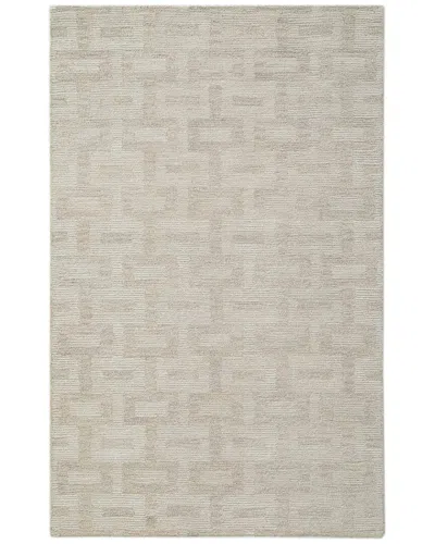 Obeetee Hand Tufted Shadows Wool Rug In Brown