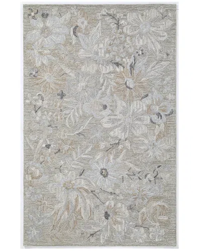 Obeetee Hand Tufted Shadows Wool Rug In Gray