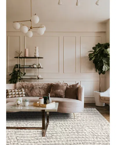Obeetee Hand Tufted Shadows Wool Rug In Gray