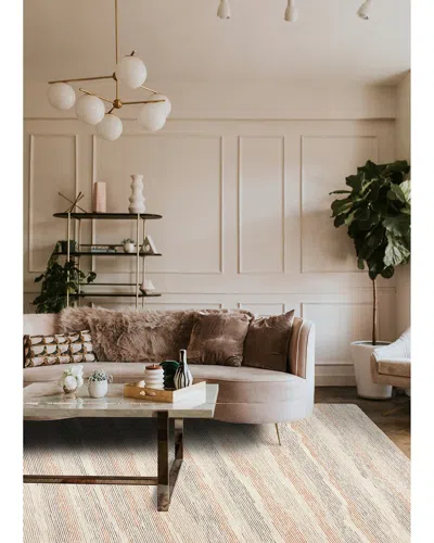 Obeetee Hand Tufted Shadows Wool Rug In Brown