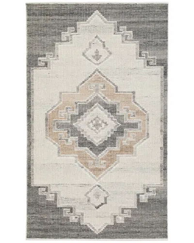 Obeetee Hand Woven Leah Wool Rug In Gray