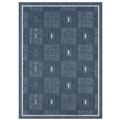 Obeetee Harmonic Tile Power Loomed Indoor/outdoor Rug In Blue