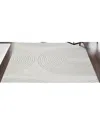 Obeetee Mid-century Wool Rug In White