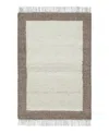 Obeetee Nu Maison Soft Border Area Rug,2'0x3'0 In Brown