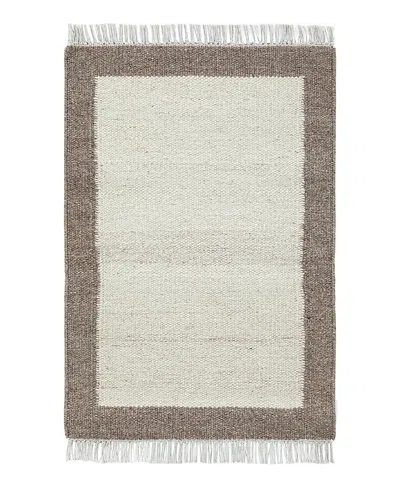 Obeetee Nu Maison Soft Border Area Rug,2'0x3'0 In Brown