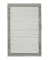 Obeetee Nu Maison Soft Border Area Rug,6'0x9'0 In Gray