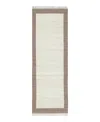 Obeetee Nu Maison Soft Border Runner Area Rug,2'6x8'0 In Brown