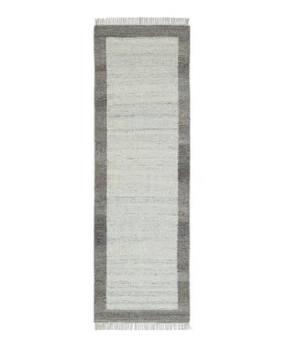 Obeetee Nu Maison Soft Border Runner Area Rug,2'6x8'0 In Gray