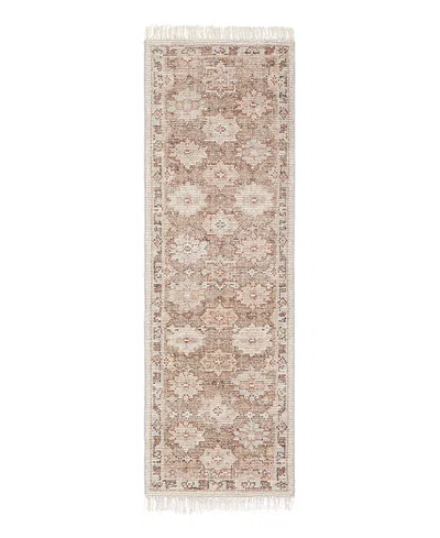 Obeetee Palace Farzana Runner Area Rug,2'6x8'0 In Brown