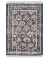 Obeetee Palace Floral 2'x3' Area Rug In Blue
