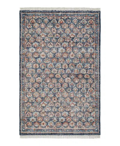 Obeetee Palace Floral Area Rug,3'0x5'0 In Blue