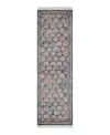 Obeetee Palace Floral Runner Area Rug,2'6x8'0 In Blue