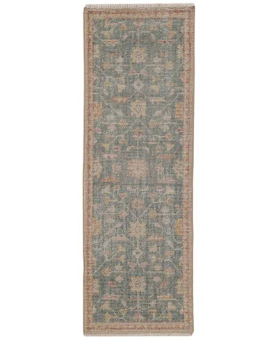 Obeetee Palace Kaya 2'6" X 8' Runner Area Rug In Blue