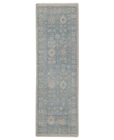 Obeetee Palace Uzma 2'6" X 8' Runner Area Rug In Blue
