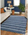 Obeetee Retro Wool Rug In Blue