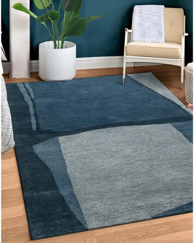 Obeetee Salina Wool Rug In Blue