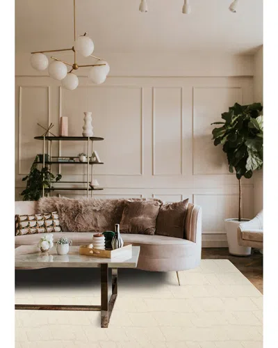 Obeetee Shadows Wool Rug In White