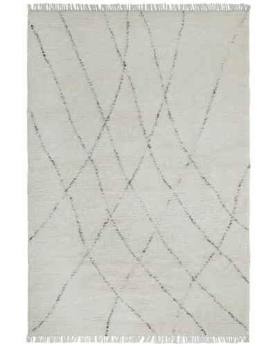 Obeetee Table Tufted Turin Wool Rug In White