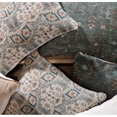 Obeetee Tessa Chenille Knife Edge Textured Throw Pillow In Multi