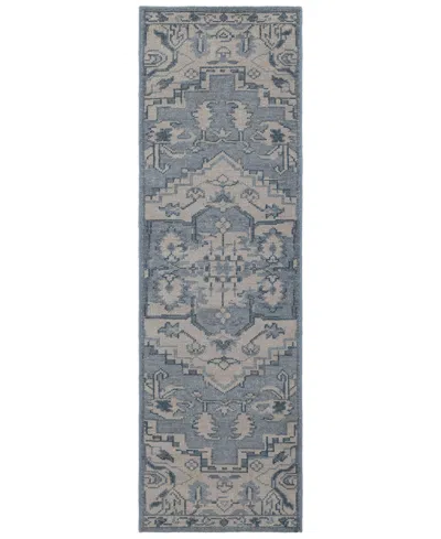 Obeetee Tuscany Iqra 2'6" X 8' Runner Area Rug In Blue