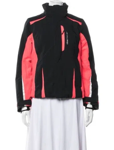 Pre-owned Obermeyer Colorblock Pattern Jacket In Black