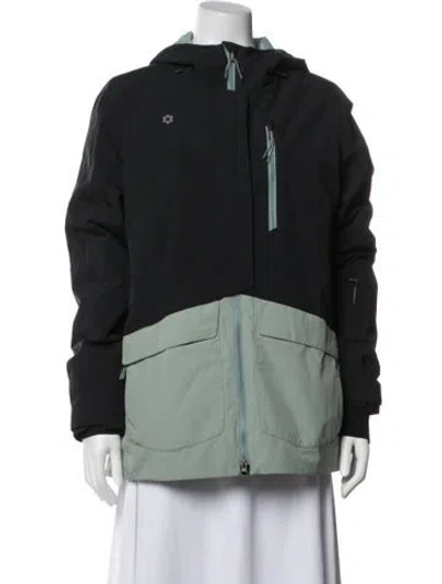 Pre-owned Obermeyer Colorblock Pattern Jacket In Blue