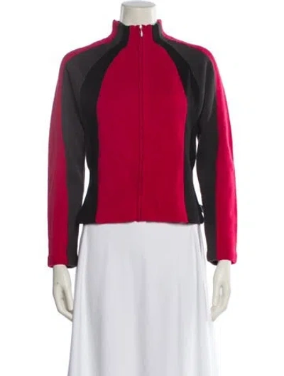 Pre-owned Obermeyer Colorblock Pattern Jacket In Red