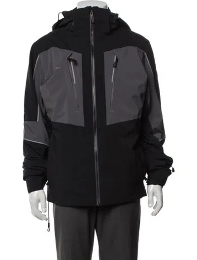 Pre-owned Obermeyer Colorblock Pattern Performance Jacket In Black